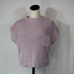 Free People Beach Freya Sweater Womens Medium Rib Knit Sleeveless Falling Petals
